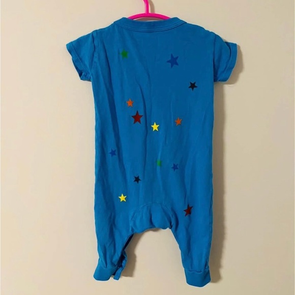 Lauren Moshi Blue Smiley Face Kids Bodysuit - Picture 2 of 2